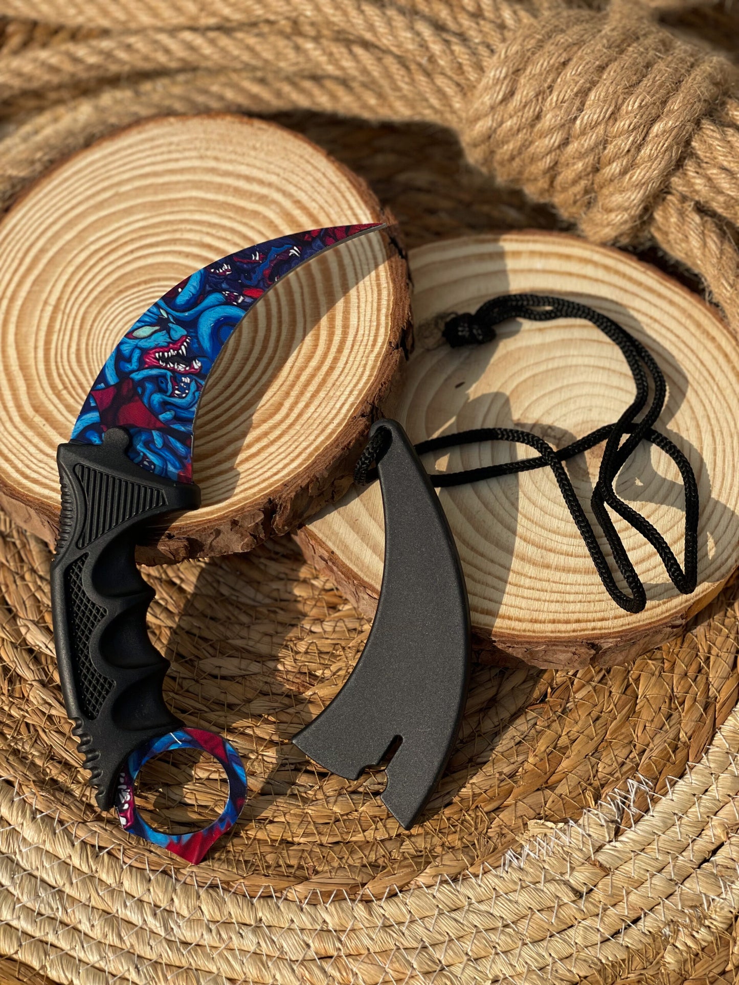 Blue Monster Karambit